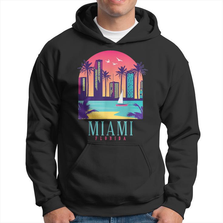 Miami Florida Vintage Retro Usa America Souvenir Hoodie