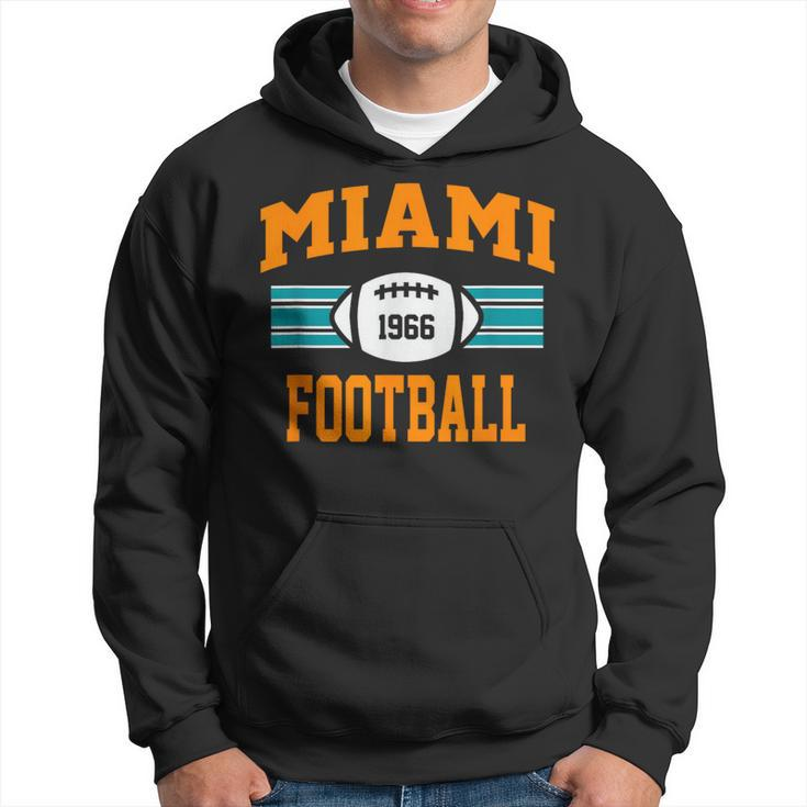 Miami Football Athletic Vintage Sports Team Fan Dark Hoodie