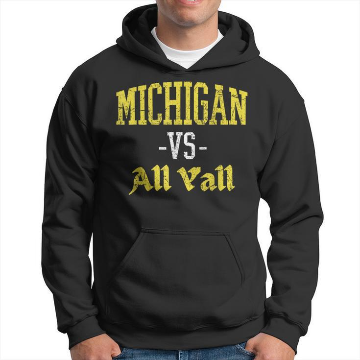 Michigan Vs All Y'all Throwback Vintage Hoodie