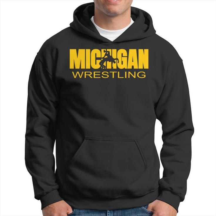 Michigan Wrestling Freestyle Wrestler Mi The Wolverine State Hoodie