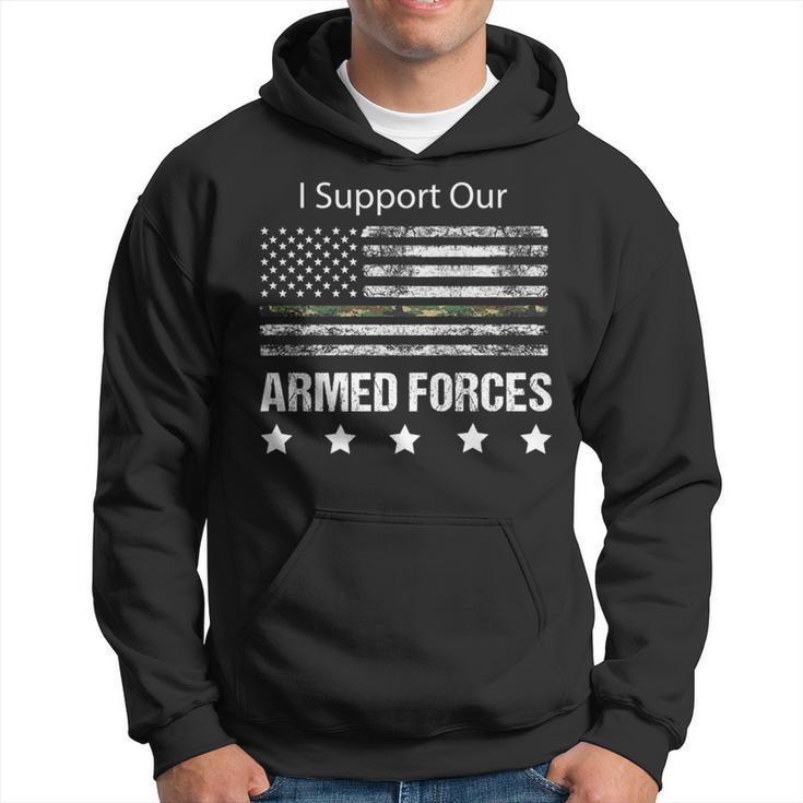 Military Appreciation Support Armed Forces Usa Flag Hoodie