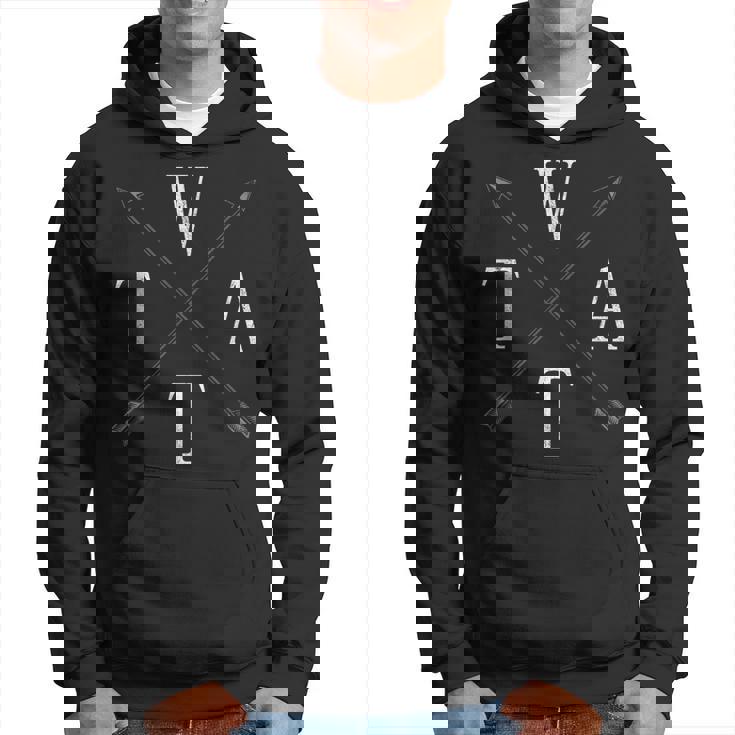 Minimalist Word Twat With Arrows And Pointers Hoodie