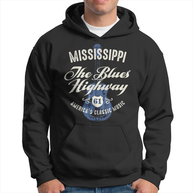 Mississippi The Blues Highway 61 Music Usa Guitar Vintage Hoodie
