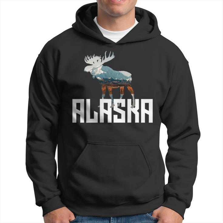 Moose Alaska Last Frontier Alaska Bear Hoodie
