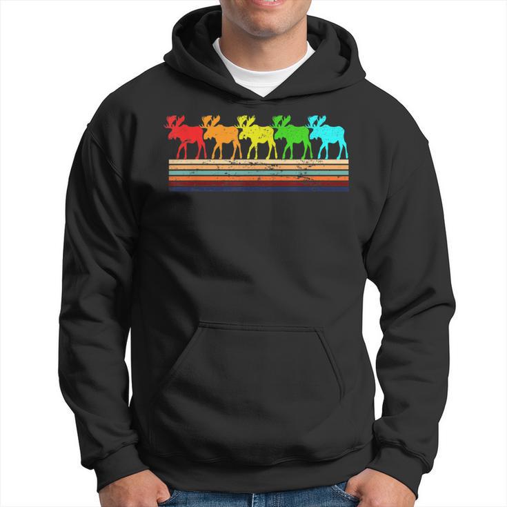 Moose Retro Vintage Style Hoodie