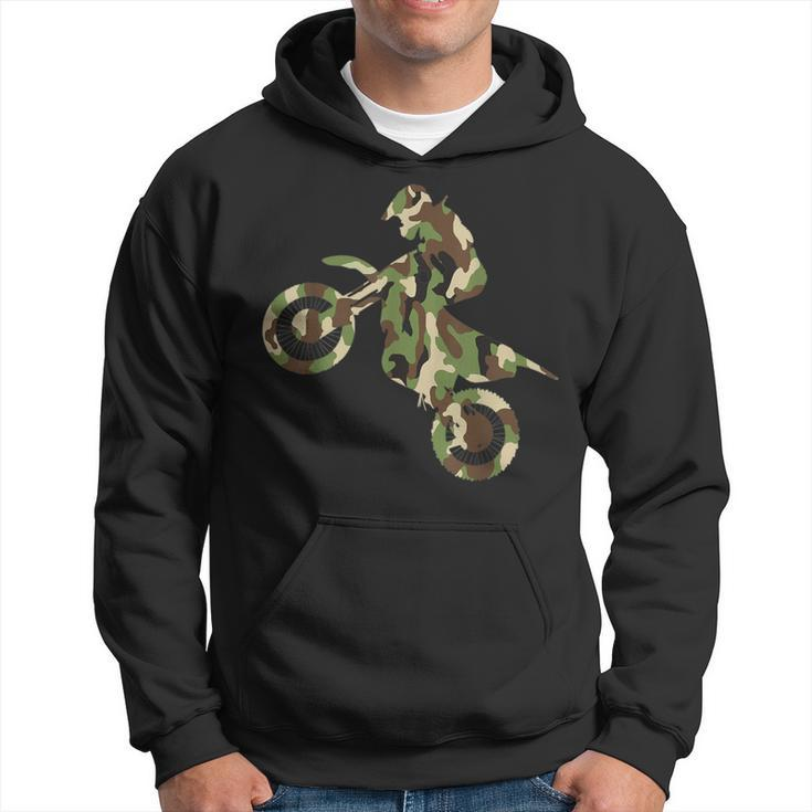Motocross Dirt Bike Racing Camo Camouflage Boys Hoodie