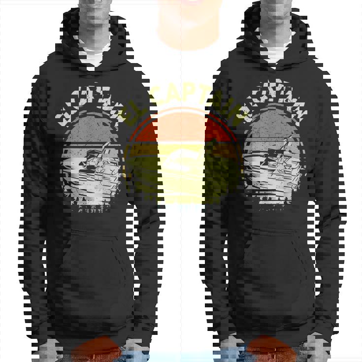 Motor Boat El Captain- Father Day Papa Boating Dad Hoodie