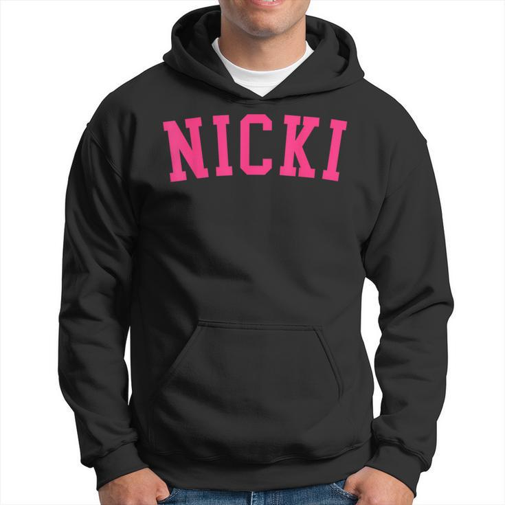 Name Nicki Personalized I Love Nicki Vintage Retro Hoodie