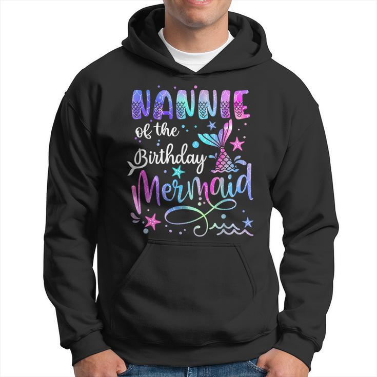 Nannie Of The Birthday Mermaid Matching Family Father's Day Hoodie