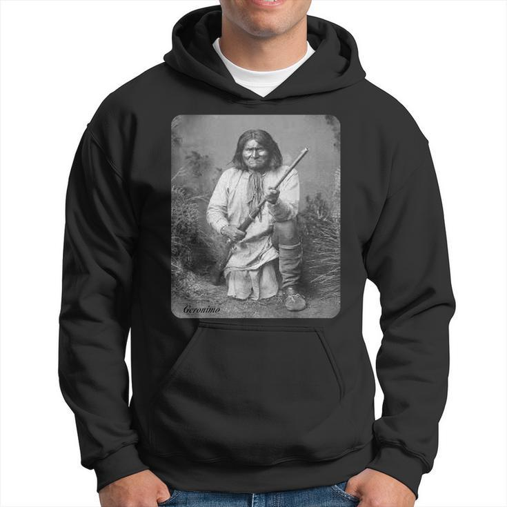 Native American Geronimo IndianVintage PrintT Hoodie