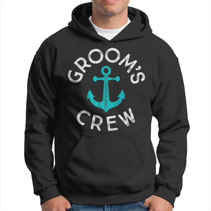 Nautical Groomsmen Wedding Party Groom's Crew Anchor Hoodie