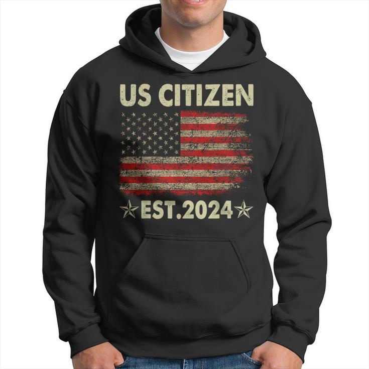New Us Citizen Est 2024 American Immigrant Citizenship Hoodie