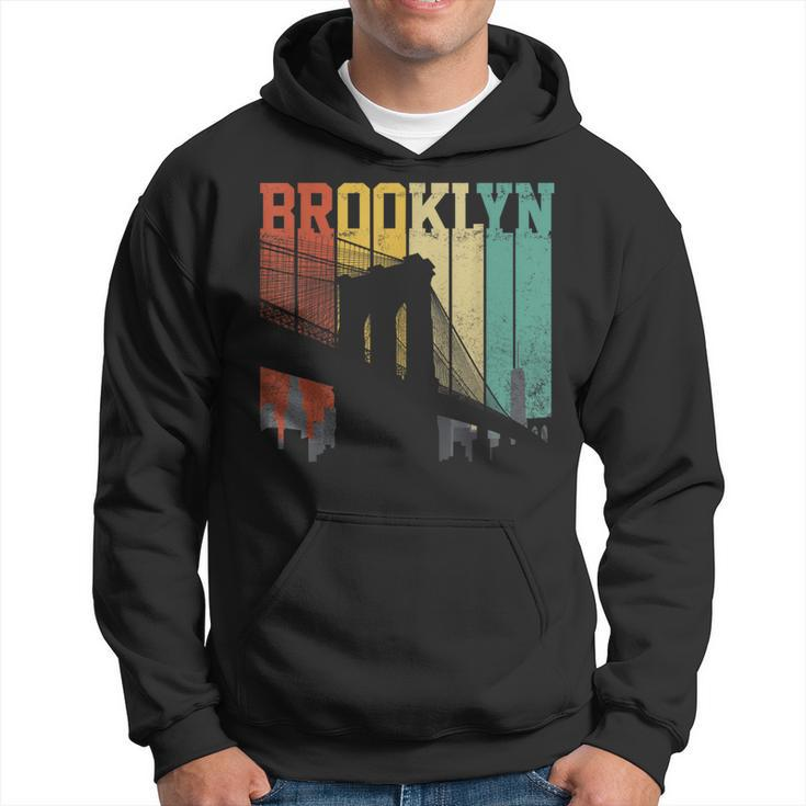 New York City Brooklyn Bridge Vintage Retro Skyline Nyc Ny Hoodie