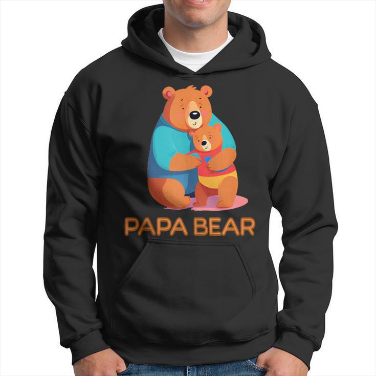 Niedlicher Papa Bär Sohn Und Tochteratertag Kapuzenpullover