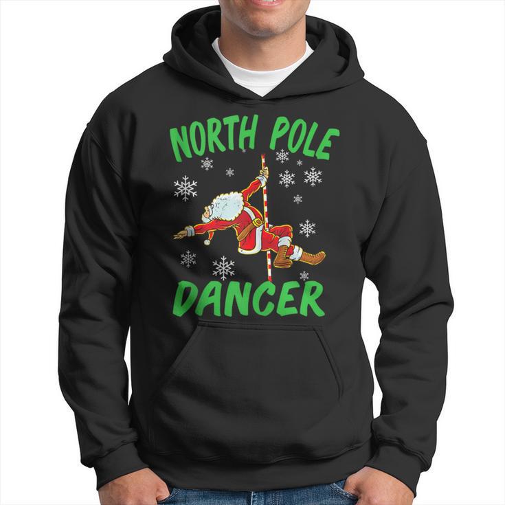 North Pole Dance Santa Claus Pole Dancer Christmas Hoodie