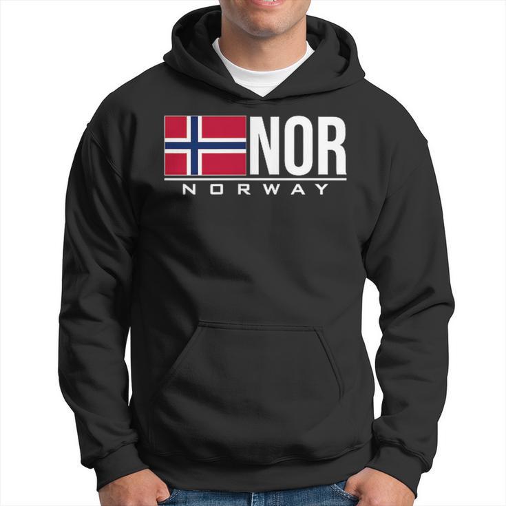 Norway Flag Norwegian Country Code Nor Sports Games Athlete Hoodie