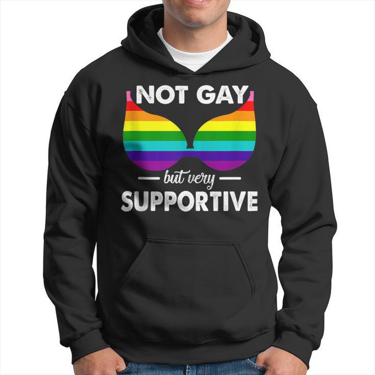 Not Gay But Very Supportive Lgbt Straight Bra Meme Hoodie