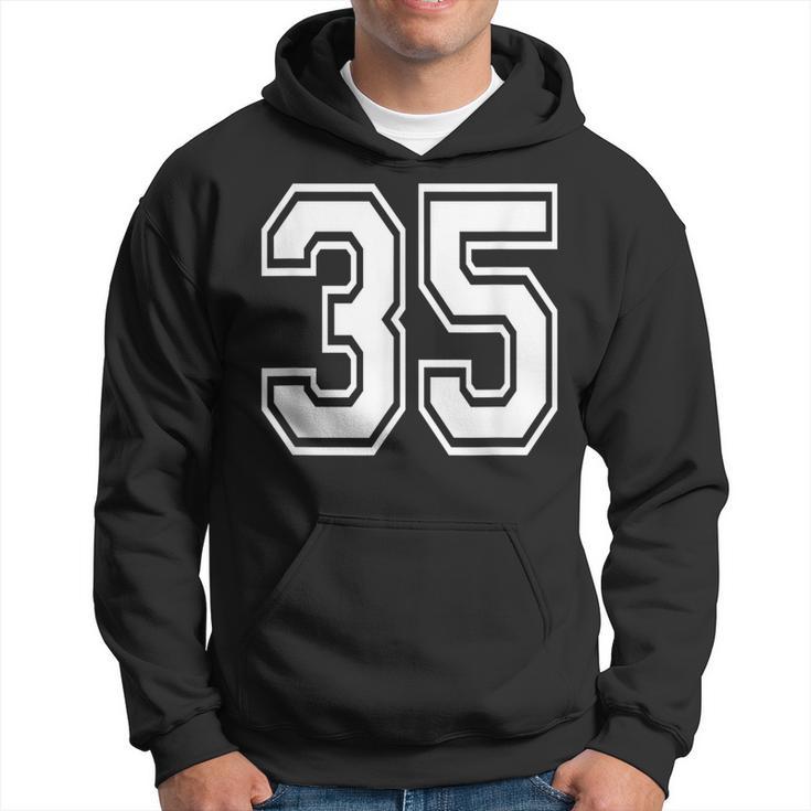 Number 35 Birthday Varsity Sports Team Jersey Hoodie