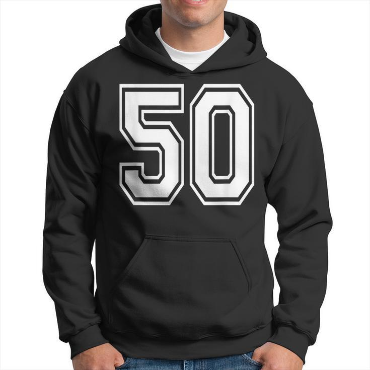 Number 50 Birthday Varsity Sports Team Jersey Hoodie