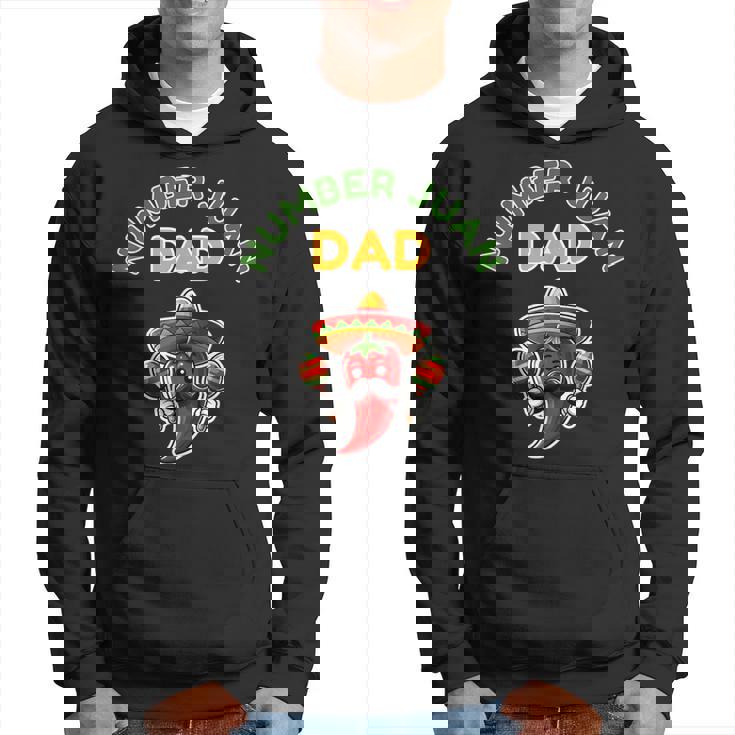 Number One Dad Mexican Fathers Day Padre Juan Men Hoodie
