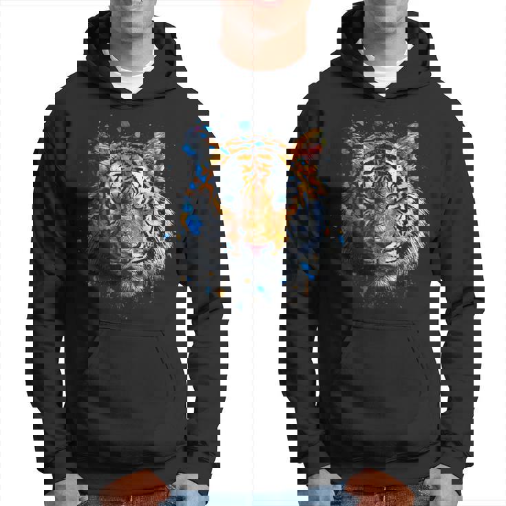 Obra De Arte De Tigre Colorido Animal Arte Tigre Sudadera