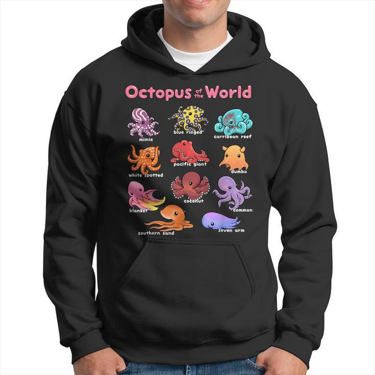 Octopus Sea Animals Of The World Octopus Lover Educational Hoodie