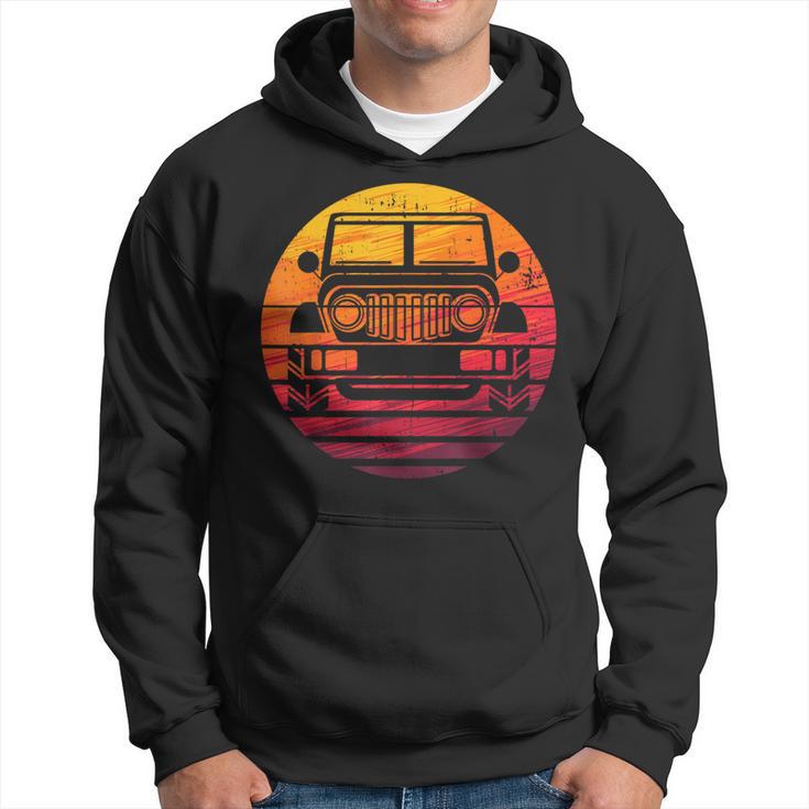 Off Road 4X4 Vintage Retro 70S Sunset Off Road Hoodie