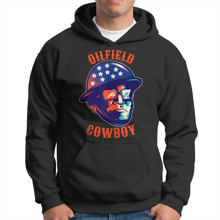 Oilfield Cowboy Blue Collar Hard Working Roughneck Badass Hoodie