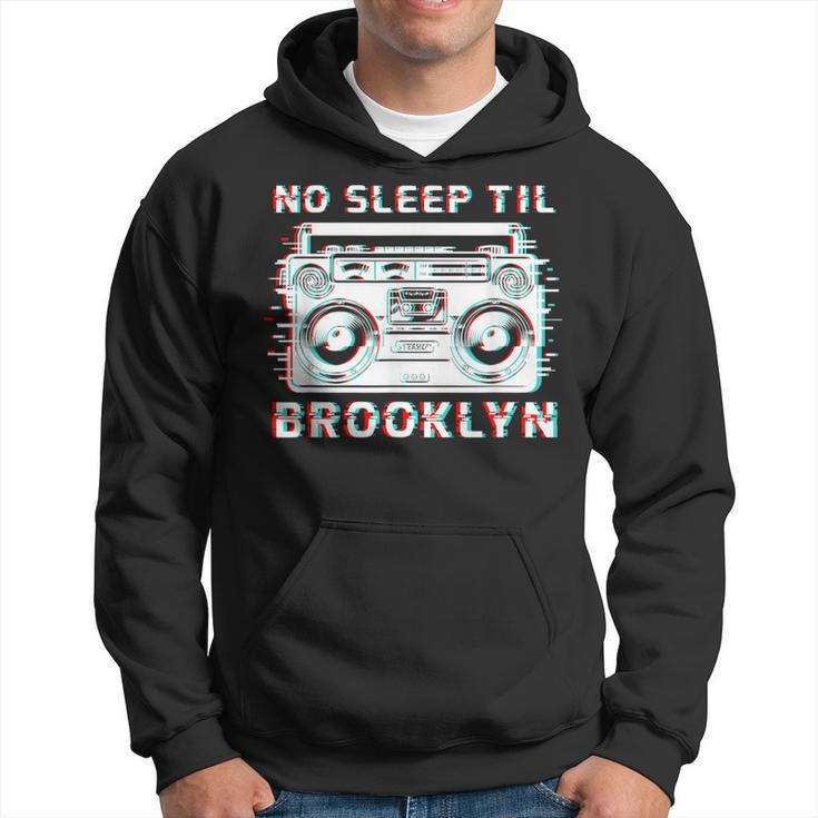 Old School Portable Stereo Retro Music No Sleep Til Brooklyn Hoodie