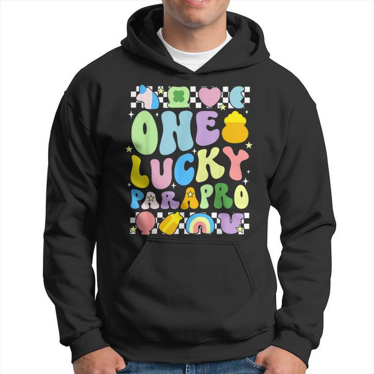 One Lucky Parapro St Patrick's Day Paraprofessional Groovy Hoodie