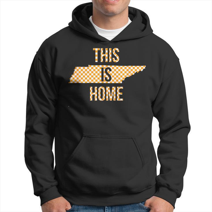 Orange White Tennessee State Outline Tennessee This Is Home Hoodie