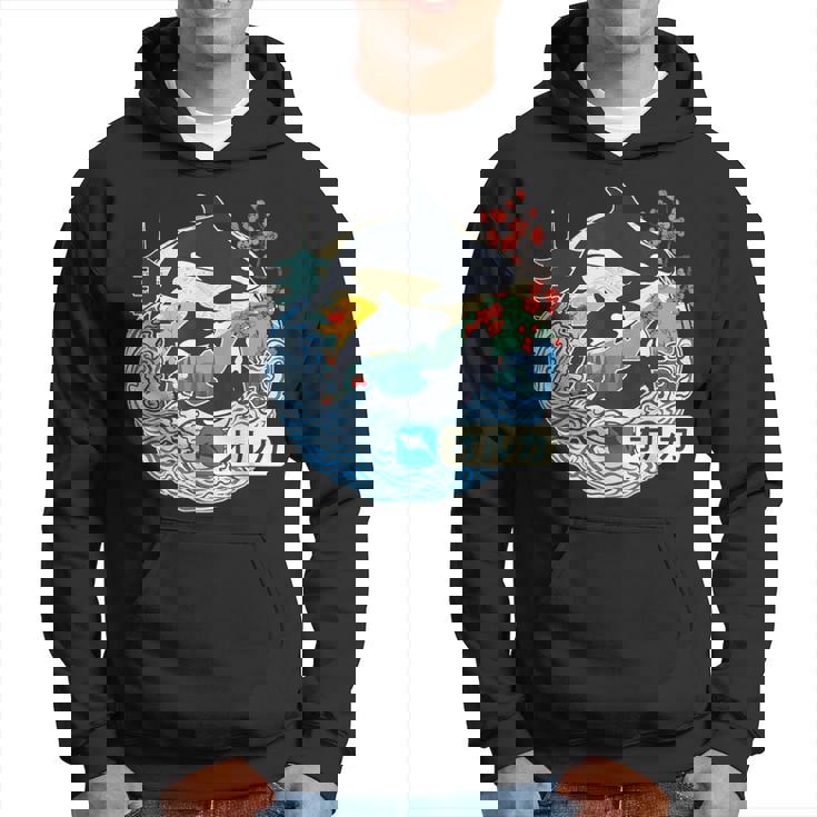 Orca Japonesa Gran Ola Kanagawa Japón Arteintage Sudadera