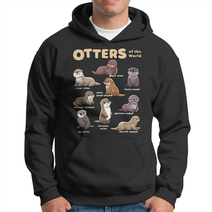 Otter Sea Animals Of The World Chibi Otter Lover Educational Hoodie