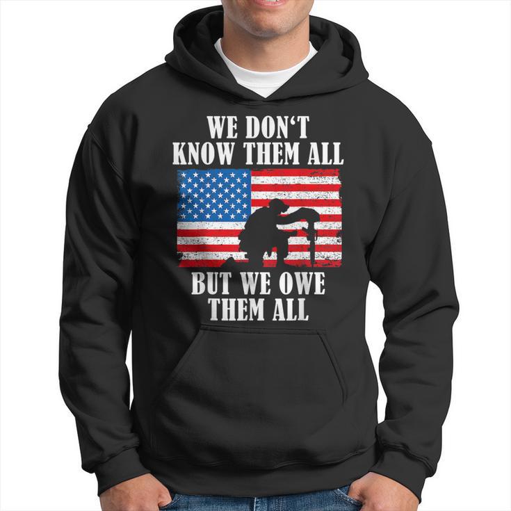 We Owe Them All Veterans Day Partiotic Flag Military Hoodie