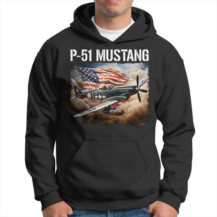P-51 Mustang American Ww2 Fighter Airplane P-51 Mustang Hoodie