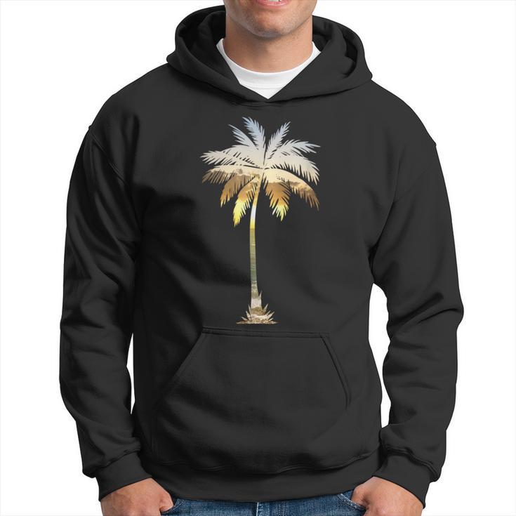 Palm Tree Silhouette Tropical California Beach I Live Life Hoodie