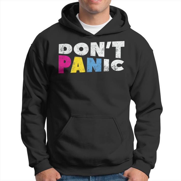 Pan Pride Lgbtq Dont Panic Pansexual Subtle Pride Flag Hoodie