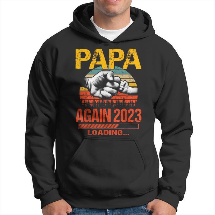 Papa Again Est 2023 Loading Future New Father's Day Hoodie