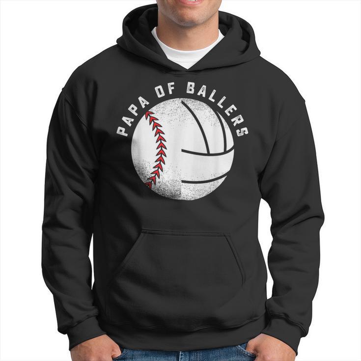 Papa Baseballolleyball Spieler Tochter Sohn Sport Team Dad Kapuzenpullover