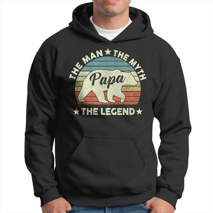 Papa Bear For Father's Day The Man Myth Legend Hoodie