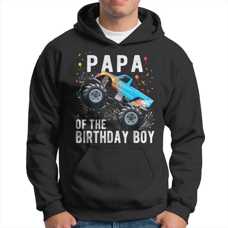 Papa Of The Birthday Boy Monster Truck Family Matching Hoodie
