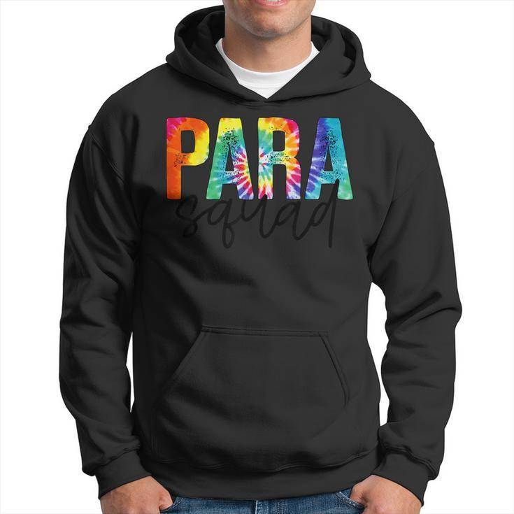 Paraprofessional Squad Tie Dye First 100 Last Days Of School Hoodie