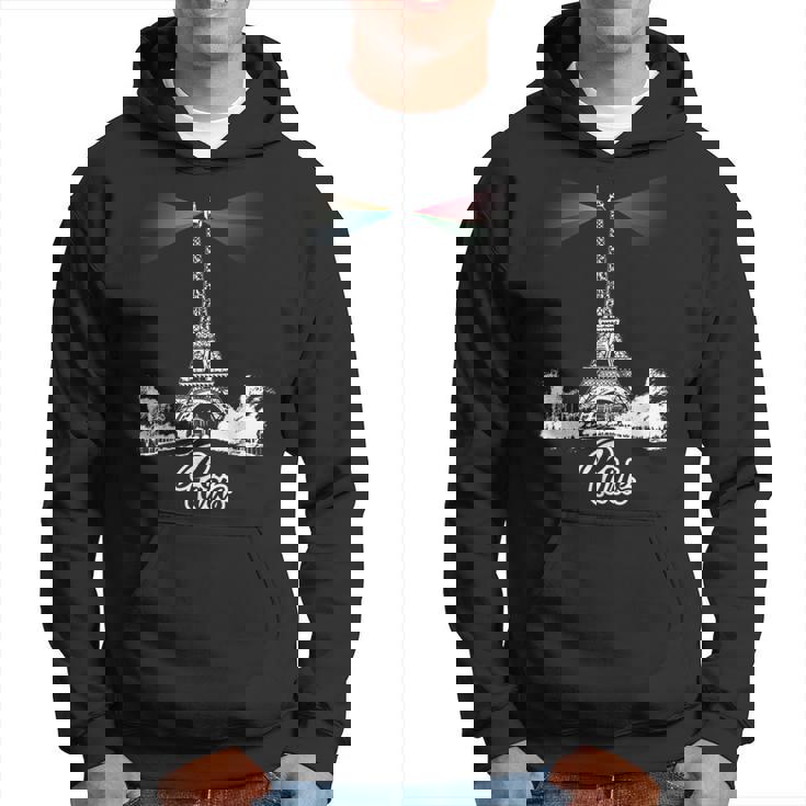 Paris Tour Eiffel Lumières Phare Souvenirs Evénements France Sweat à capuche