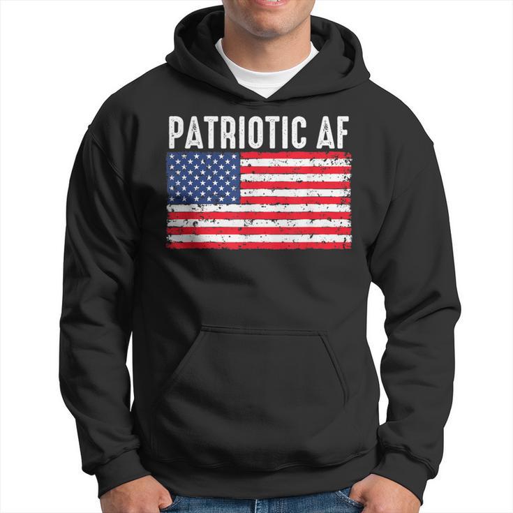 Patriotic Af American Flag Heart 4Th Of July Usa Pride Hoodie