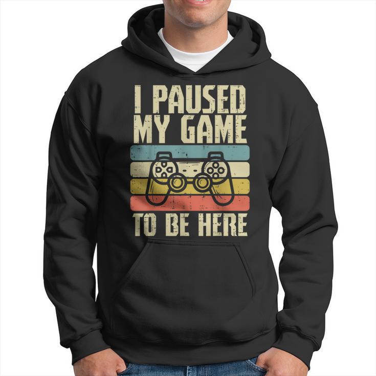 Paused My Game To Be Here Video Game Controller Boys Kid Hoodie