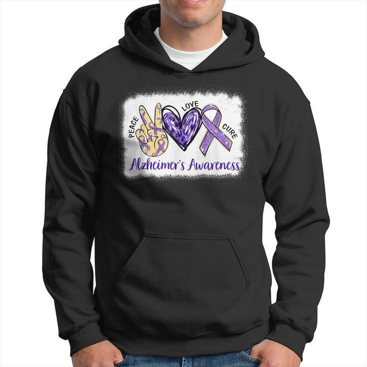 Peace Love Cure Alzheimers Awareness 2023 Hoodie