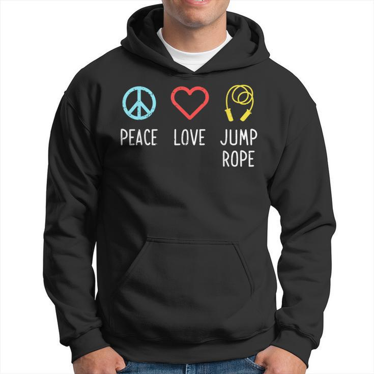 Peace Love Jump Rope Jumping Skipping Sports Hoodie