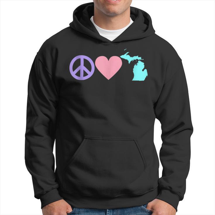 Peace Love Michigan Hoodie