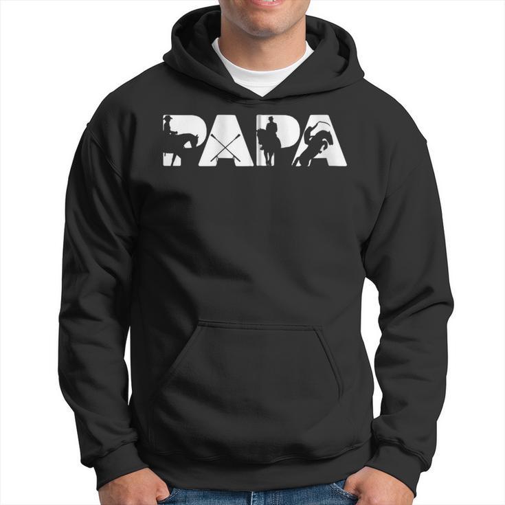 Pferd Reiter Papa Retrointage Lustig Papa Pferd Reiter Kapuzenjacke Kapuzenpullover