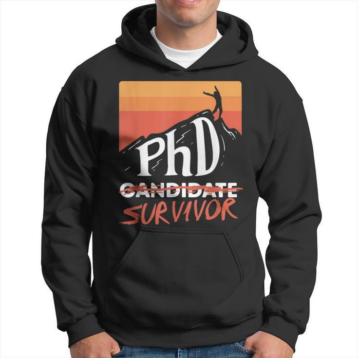 Phd Candidate Survivor Vintage Phd Graduation Hoodie